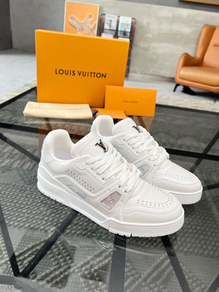 Louis Vuitton LV Trainer White Calf Leather