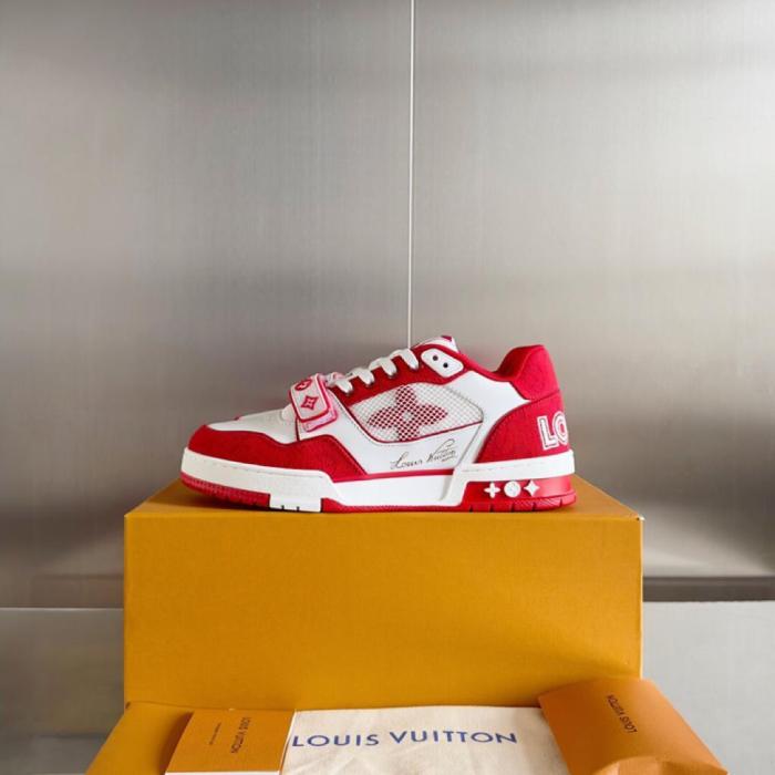 Louis Vuitton Trainer Red Monogram Denim