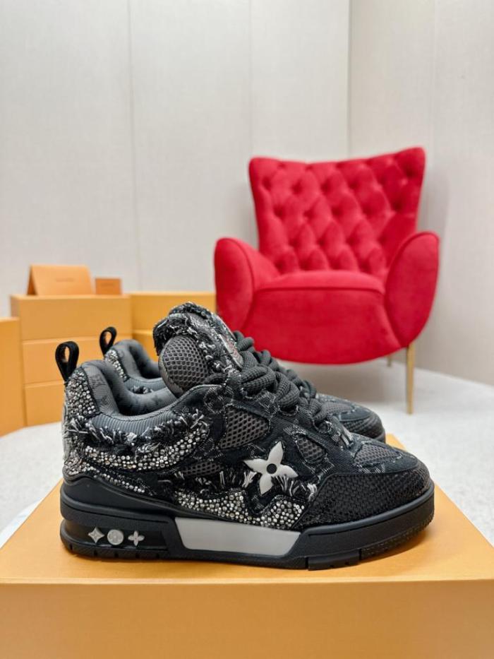 Louis Vuitton Skate Trainer Black Swarovski Monogran