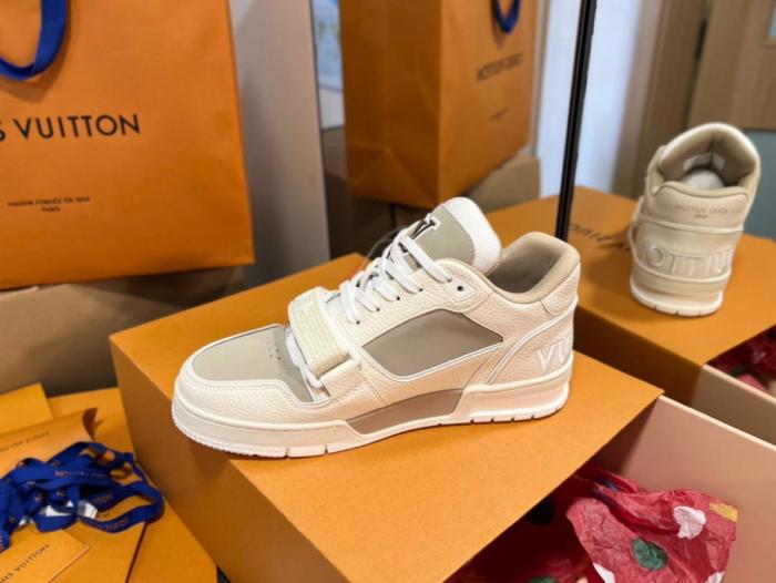Louis Vuitton LV Trainer Monogram Flower Beige