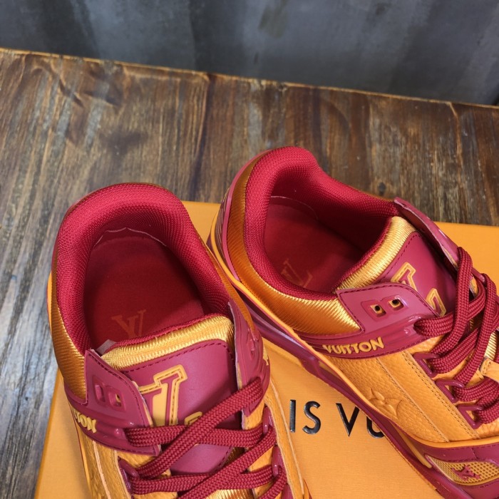 Louis Vuitton Trainer Red Orange