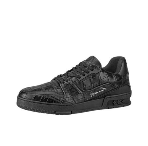 Louis Vuitton Trainer Crocodile leather black