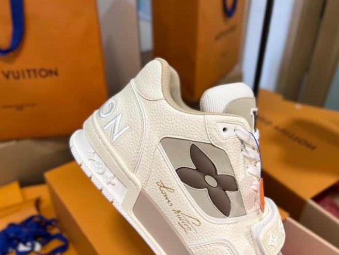 Louis Vuitton LV Trainer Monogram Flower Beige