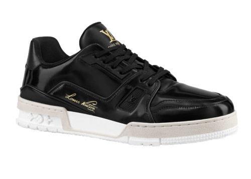 Louis Vuitton Trainer Black Glazed Signature