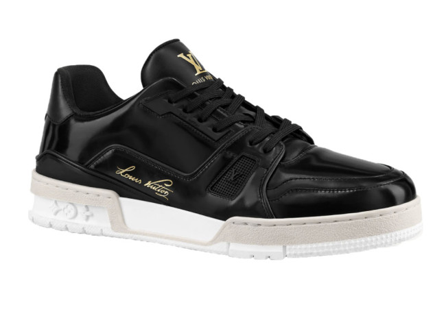 Louis Vuitton Trainer Black Glazed Signature