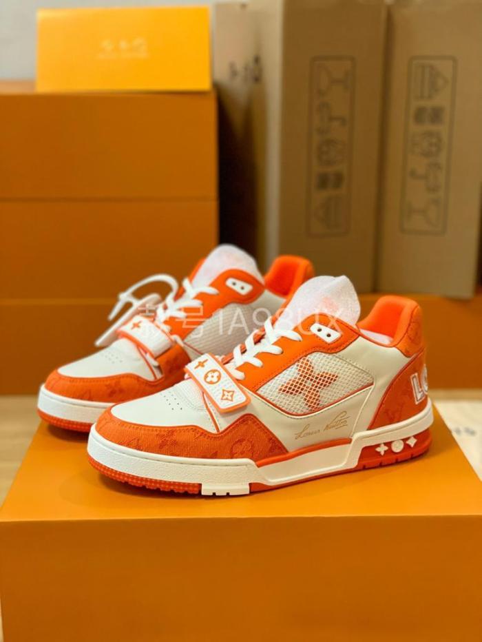 Louis Vuitton Trainer Monogram Denim Orange