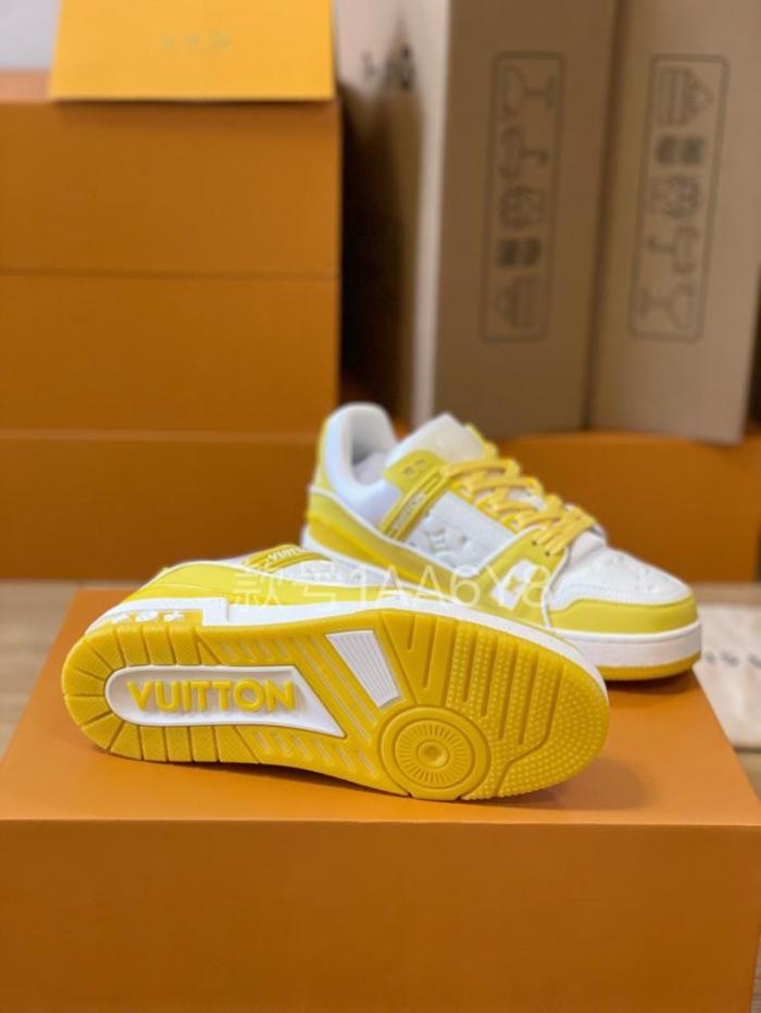 Louis Vuitton Trainer Yellow White Monogram