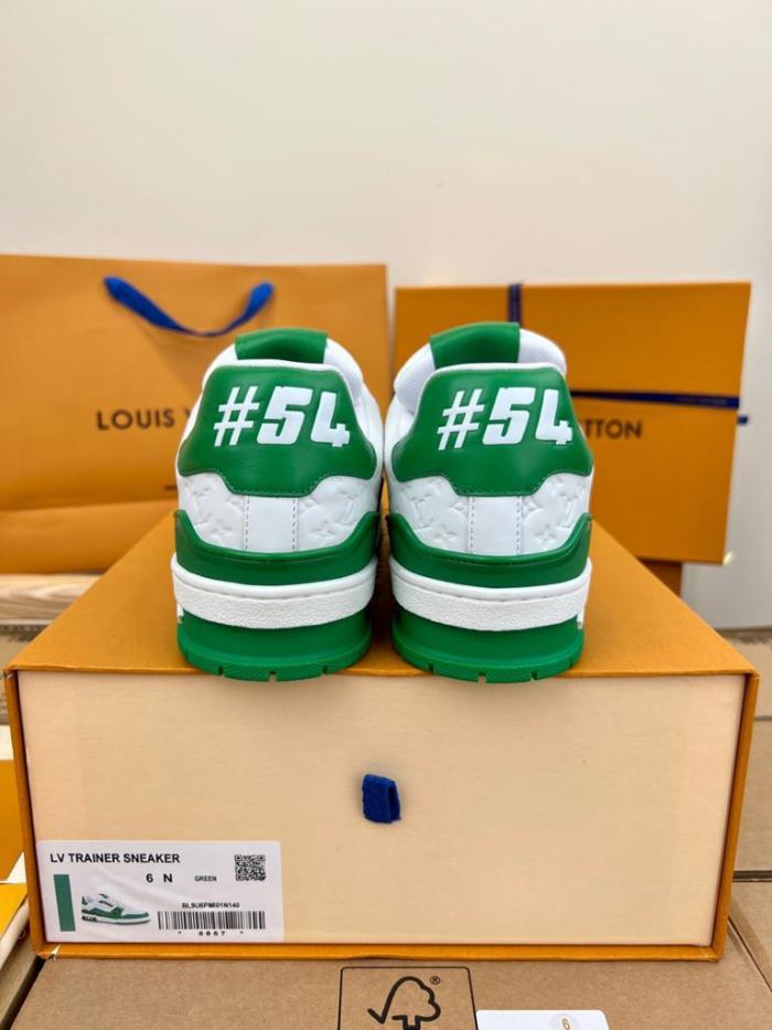 Louis Vuitton Trainer #54 Signature Green White