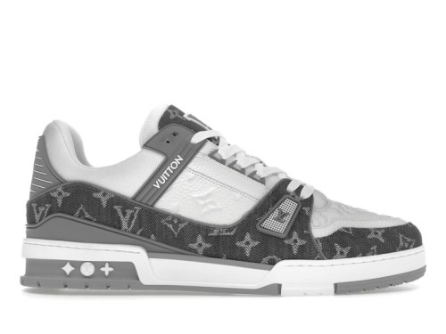 Louis Vuitton Trainer Monogram Denim Grey White