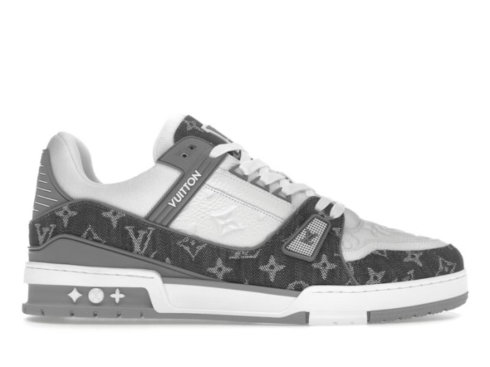 Louis Vuitton Trainer Monogram Denim Grey White