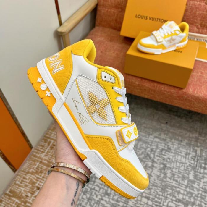 Louis Vuitton Trainer Monogram Denim Yellow