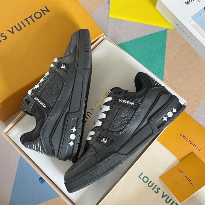 Louis Vuitton Trainer Black Embossed Monogram
