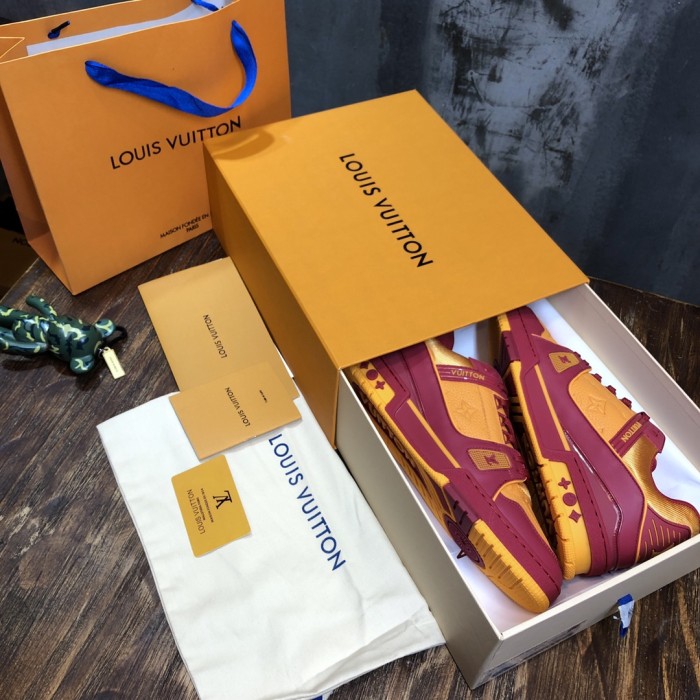 Louis Vuitton Trainer Red Orange