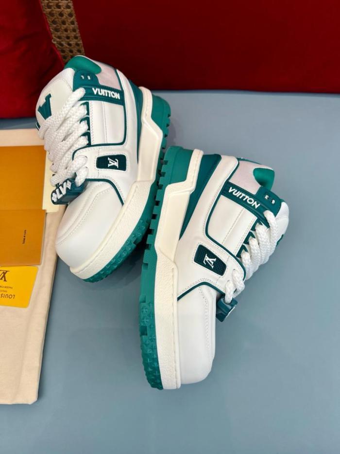 Louis Vuitton LV Trainer Maxi Sneaker White Green