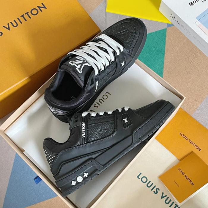 Louis Vuitton Trainer Black Embossed Monogram