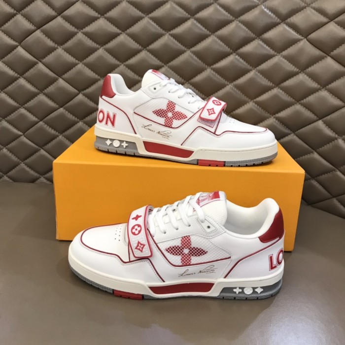 Louis Vuitton Trainer Red Mesh