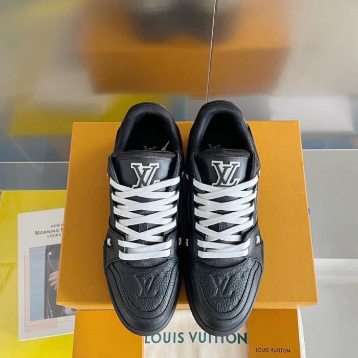Louis Vuitton Trainer Black Embossed Monogram