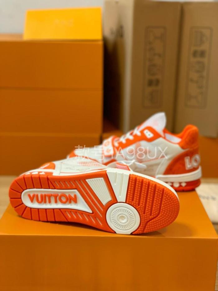 Louis Vuitton Trainer Monogram Denim Orange