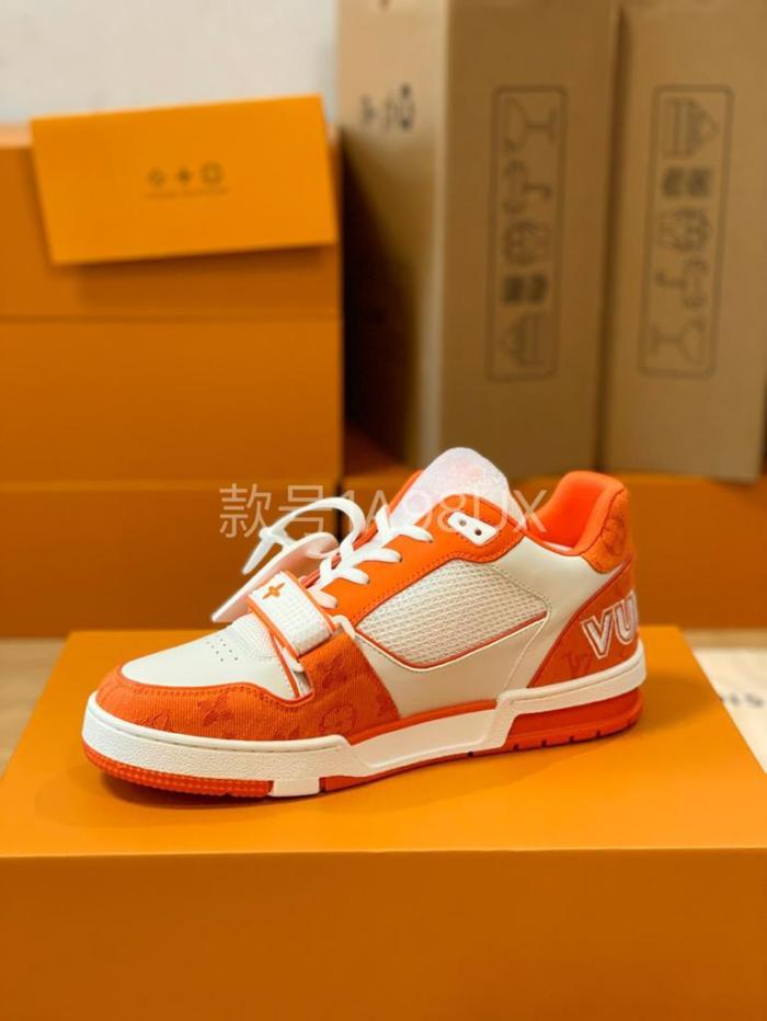 Louis Vuitton Trainer Monogram Denim Orange