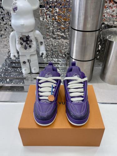 LOUIS VUITTON Skate Low Top Skateboard Shoes Men's Purple