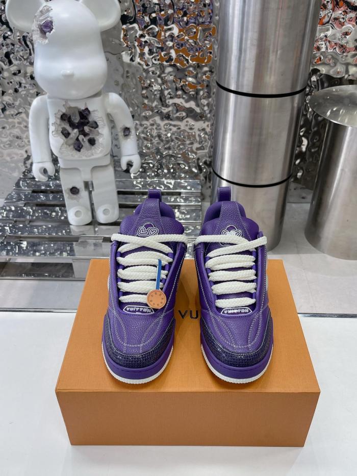 LOUIS VUITTON Skate Low Top Skateboard Shoes Men's Purple