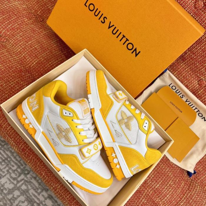 Louis Vuitton Trainer Monogram Denim Yellow