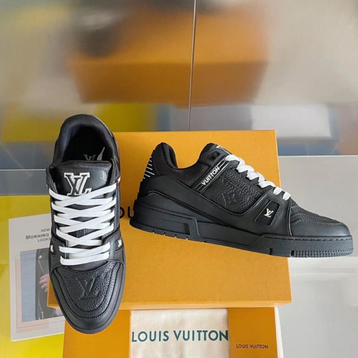 Louis Vuitton Trainer Black Embossed Monogram