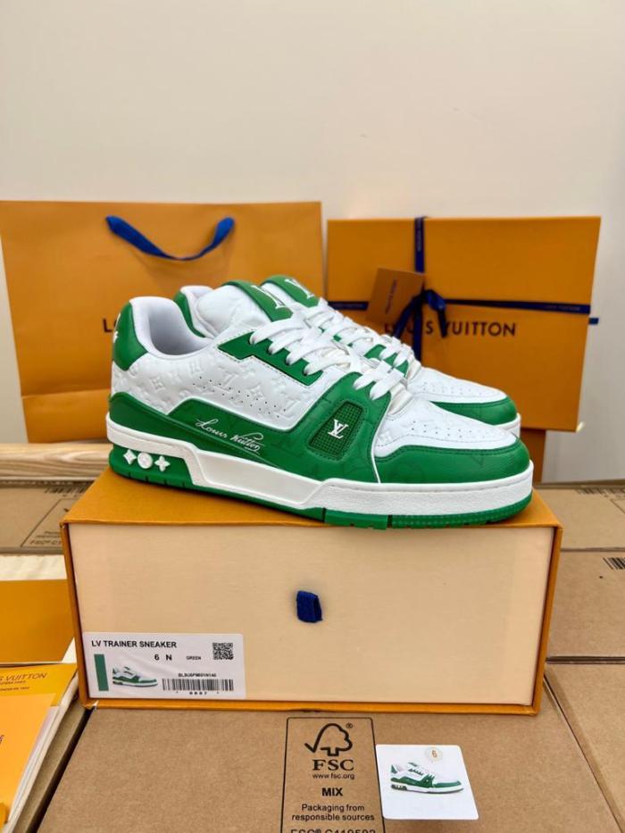 Louis Vuitton Trainer #54 Signature Green White