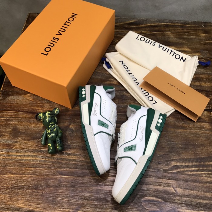 Louis Vuitton LV Trainer Sneaker Low White Green