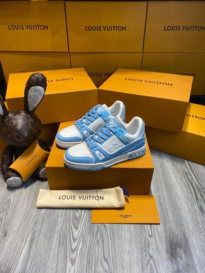 Louis Vuitton Trainer Low White Sky Blue