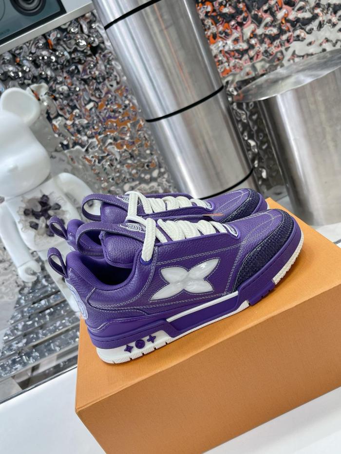 LOUIS VUITTON Skate Low Top Skateboard Shoes Men's Purple