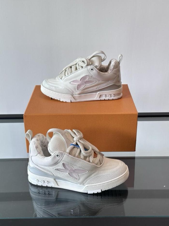 LOUIS VUITTON Skate Low Top Skateboard Shoes Men's Beige