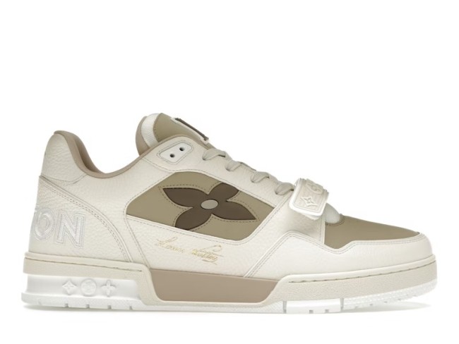 Louis Vuitton LV Trainer Monogram Flower Beige