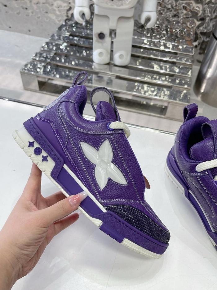 LOUIS VUITTON Skate Low Top Skateboard Shoes Men's Purple