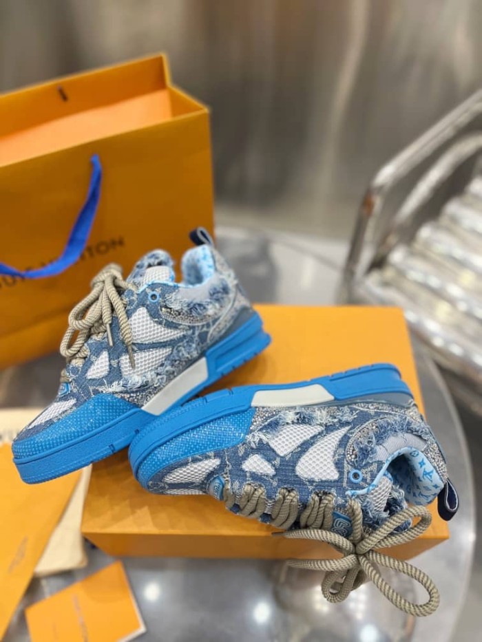 Louis Vuitton Skate Trainer Blue Swarovski Monogram