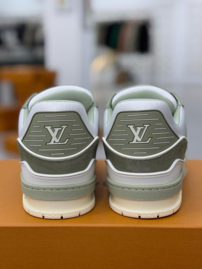 LOUIS VUITTON Trainer Low-Top Skateboard Shoes Unisex Dark Green