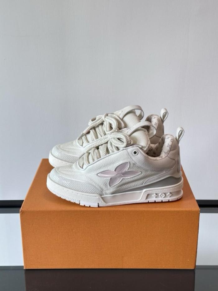 LOUIS VUITTON Skate Low Top Skateboard Shoes Men's Beige