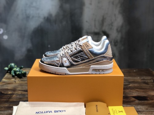 Louis Vuitton Trainer Metallic Beige