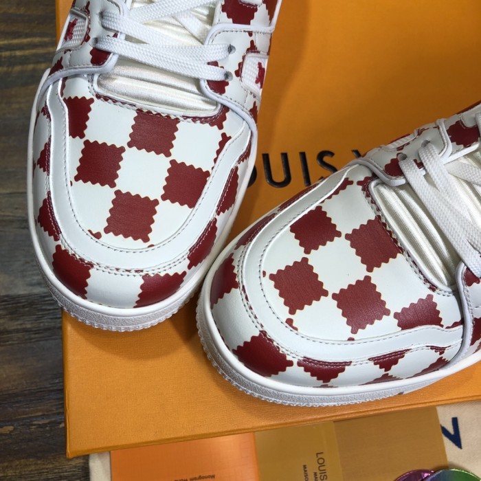 Louis Vuitton Trainer Red White Damier