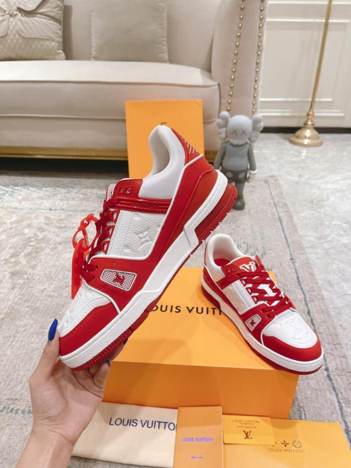 Louis Vuitton Trainer Red White