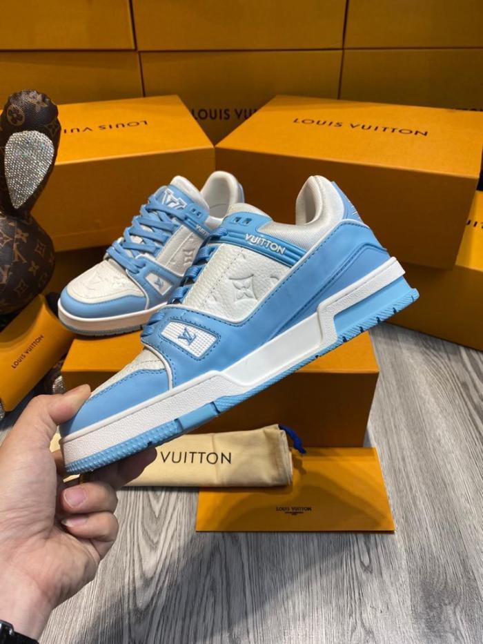 Louis Vuitton Trainer Low White Sky Blue