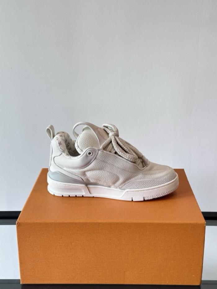 LOUIS VUITTON Skate Low Top Skateboard Shoes Men's Beige