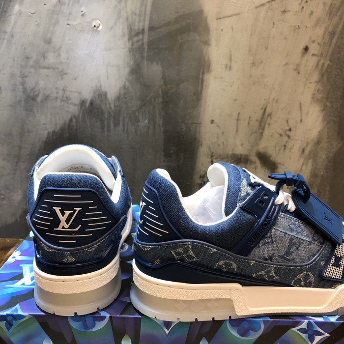 Louis Vuitton Trainer Sneaker Denim Monogram