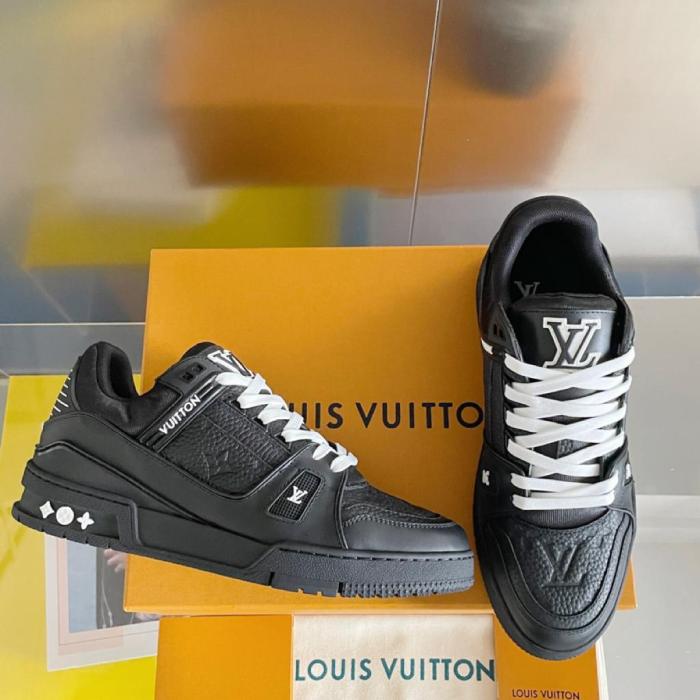 Louis Vuitton Trainer Black Embossed Monogram