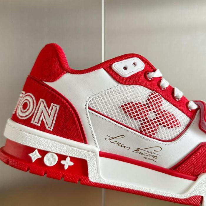 Louis Vuitton Trainer Red Monogram Denim