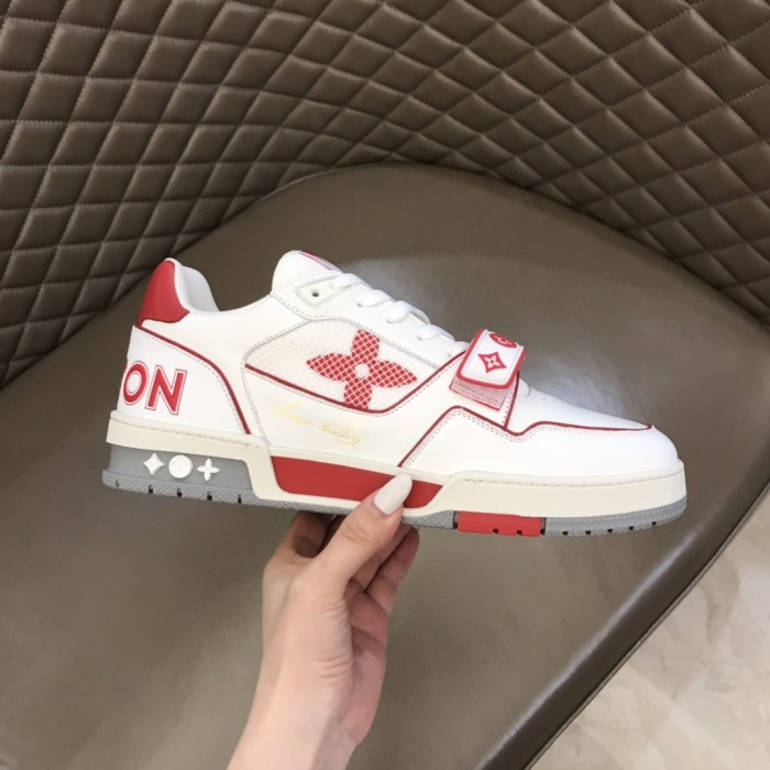 Louis Vuitton Trainer Red Mesh