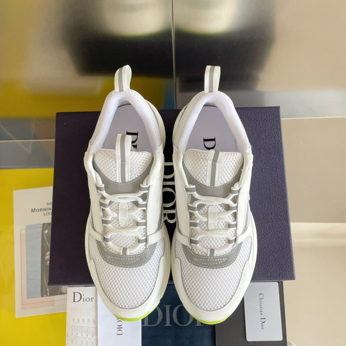 Dior B22 White Silver Fluo Green