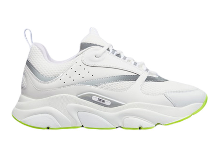 Dior B22 White Silver Fluo Green