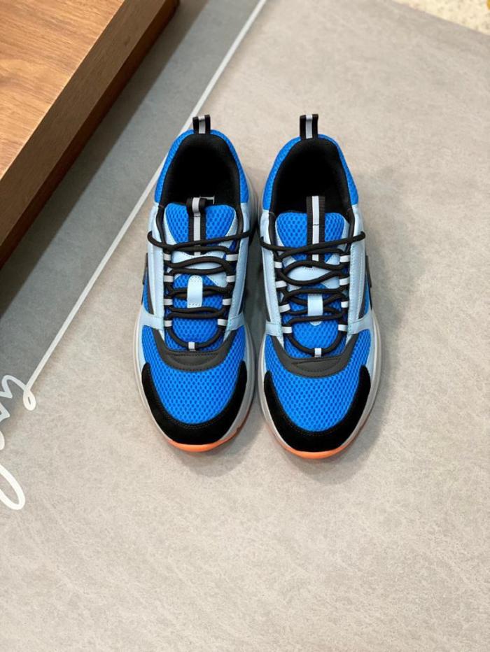 Dior B22 Blue Technical Mesh Light Blue Grey Orange