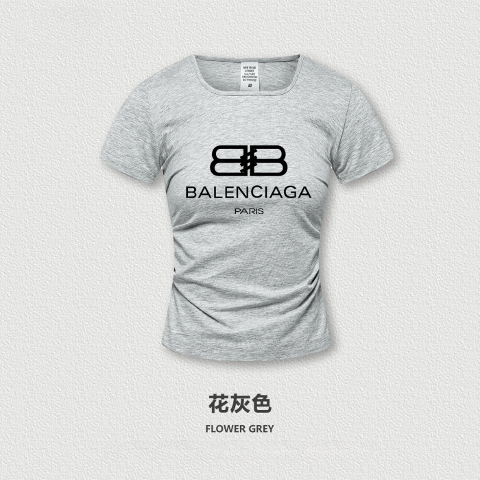 Women T-shirt 3 colors Customized logo Balenciaga
